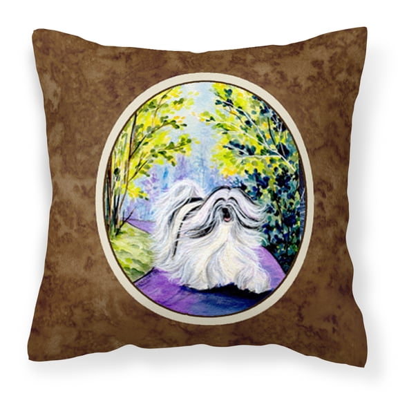 Carolines Treasures SS8643PW1414 Tibetan Terrier Fabric Decorative Pillow, 14Hx14W, multicolor