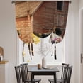 thumbnail image 3 of Farm Panda Tie Up Curtains for Windows, Adjustable Balloon Window Shades, Farmhouse Barn Funny Animals Butterfly Kitchen Window Treatments Farmhouse Short Curtains with Rod Pocket 42"x45", 3 of 8