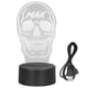 thumbnail image 2 of Luz D colorida, luz 3D de calavera, luz nocturna 7 D, luz nocturna LED, eficiencia óptima, 2 of 8