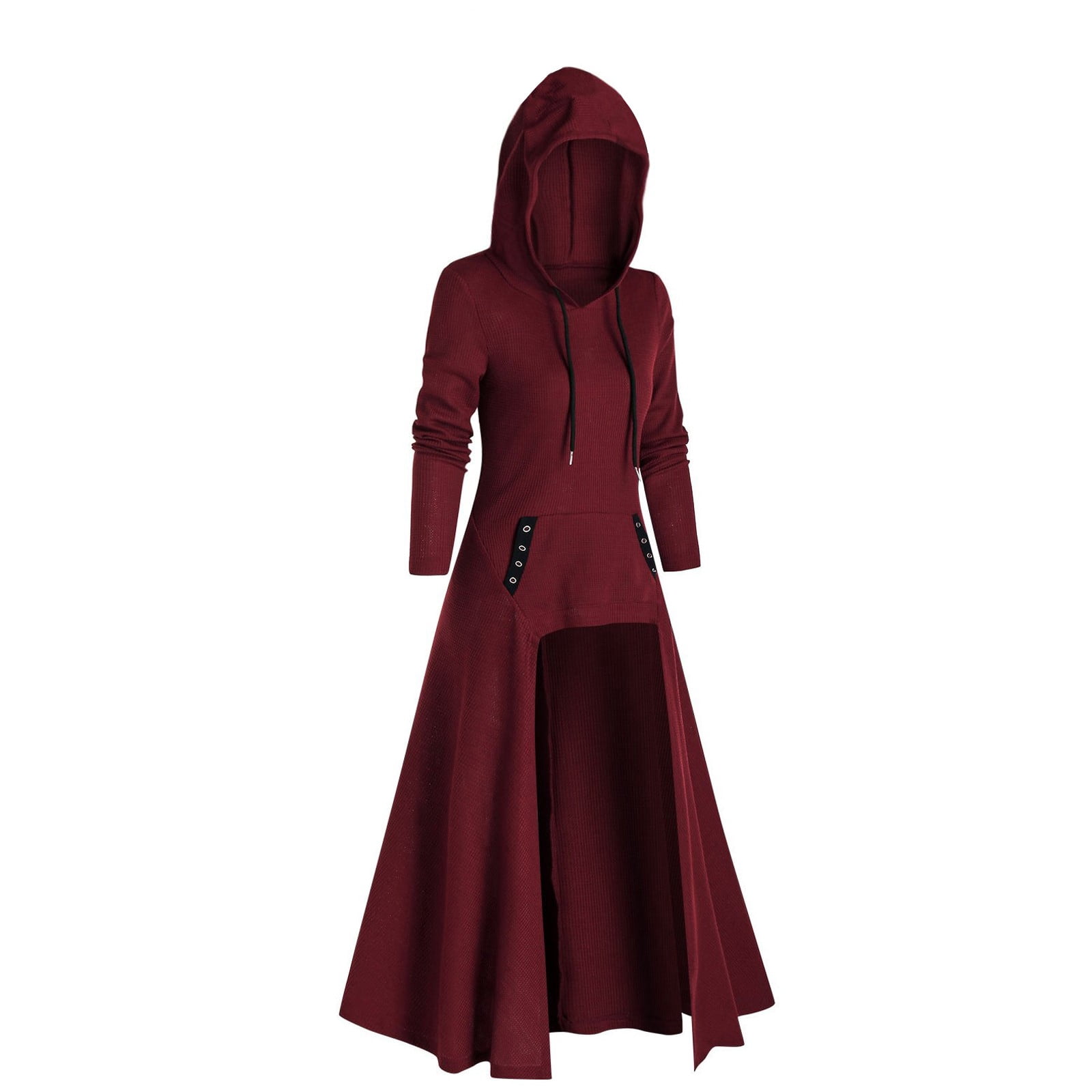 outfmvch hoodies for women fashion hooded plus size vintage cloak high low  sweater pocket womens tops red - Walmart.com