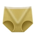 thumbnail image 1 of Gibobby Calzoncillos de encaje para mujer Calzoncillos sexis de cintura alta para mujer, calzoncillos bóxer grandes transpirables con cierre de vientre y cadera(Amarillo,XL), 1 of 3