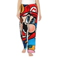 thumbnail image 2 of Lsque Mario Print Women's Pajama Pants, Lounge Pant - Comfortable Home Wear,Elastic Waistband, Stylish Design-Large, 2 of 9