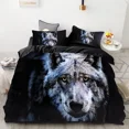 thumbnail image 1 of 3PCS Wolf Tiger Lion Animal Pattern Bedding Sets Home Bedclothes Super King Cover Pillowcase Comforter Polyester Bedding Set, 1 of 6