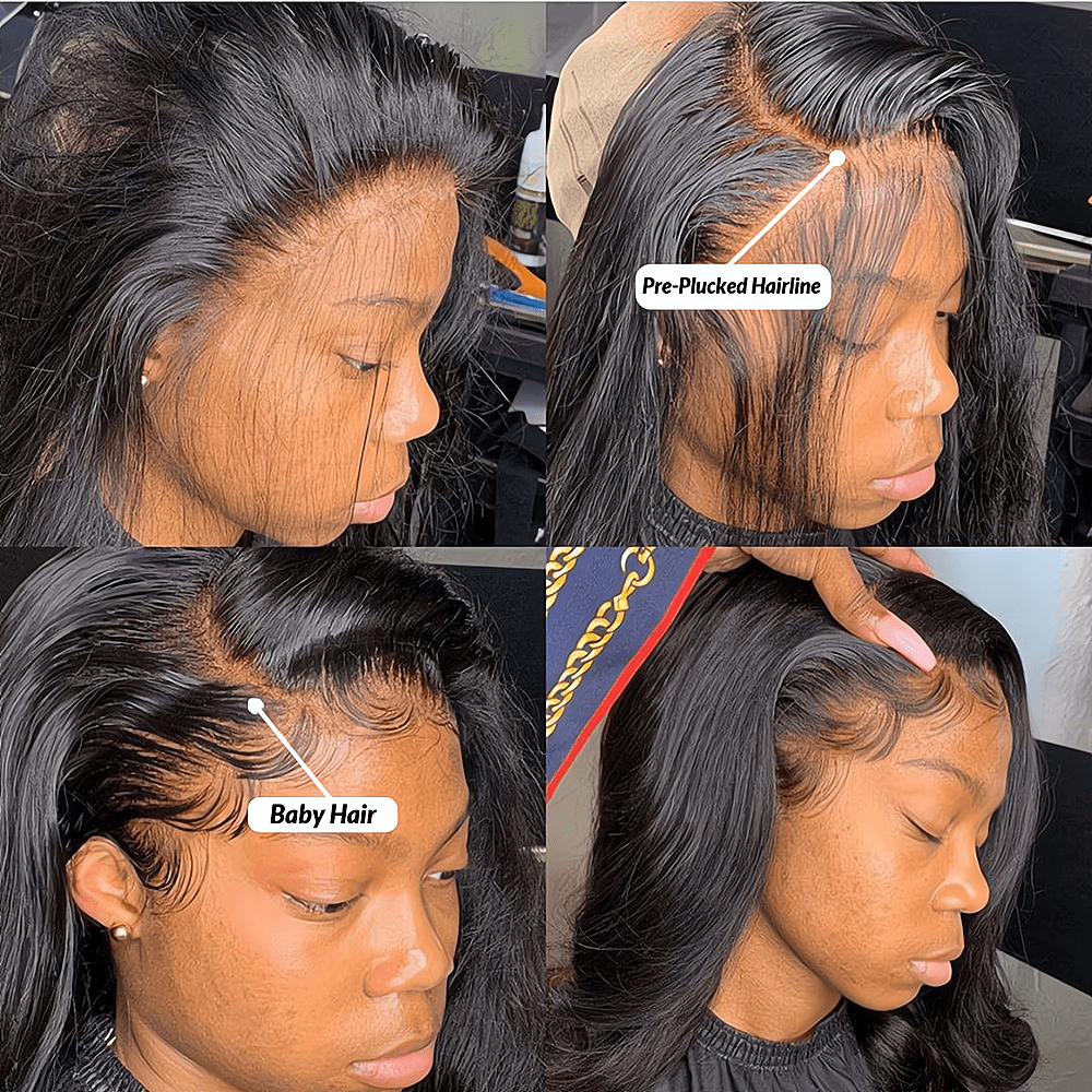 DOPI Body Wave Frontal Wig 13x4 Lace Front Wigs for Women Human Hair 180% Density Glueless Brazilian Virgin Hair Natural Col