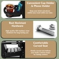 thumbnail image 6 of WestinTrends St. Augustine Outdoor Patio 49" HDPE Adirondack Garden Bench, Black, 6 of 16