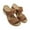 Brown, variant on VerPetridure Black Sandals Women Summer Women Thick Bottom Slope Heel Shoes Beach Sandals Roman Casual Slippers