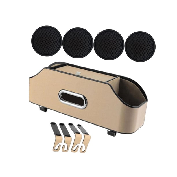 Organizador de reposacabezas de asiento de coche Zulema Beige 4 posavasos portavasos duradero