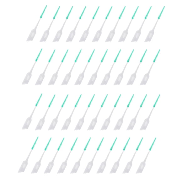 Seitruly 40 Pieces Tooth Brush Portable PP Removing Toothpick Caring Backpacking Sticks Outdoor Odor Camping Indoor Office cuidado de los oídos Verde