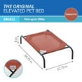 thumbnail image 6 of The Original Coolaroo Elevated Pet Dog Bed, Indoor & Outdoor Use, Durable, Cooling, Terracotta, Small, 34.75" L x 22" W x 8" H, 6 of 7