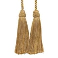 thumbnail image 2 of Imperial Collection Double Tassel Curtain and Drapery Tieback / Holdback, 4" Tassel (10cm), 26" Spread (66cm) # ICT,, Rustic Gold #4975 (Light Gold, Beige Gold, Yellow Gold) Set of 4, 2 of 2