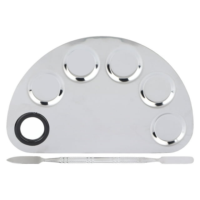 Stainless Steel Makeup Palette,Makeup Mixing Palette Stainless Makeup Mixing Palette Cosmetic Mixing Makeup Palette Time-Tested Durability