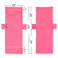 thumbnail image 4 of Muka Microfiber Terry Cloth Beach Pool Lounge Chair Cover Convenient Pocket, 29" x 83"-Pink, 4 of 5