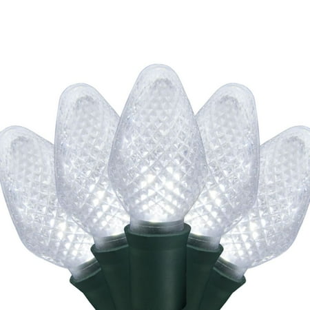 Holiday Time 25 Cool White LED C7 Lights Faceted Holiday String Light Set - Walmart.com
