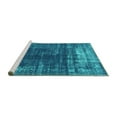 thumbnail image 2 of Ahgly Company Machine Washable Indoor Rectangle Oriental Turquoise Blue Industrial Area Rugs, 8' x 12', 2 of 4