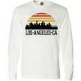 thumbnail image 3 of Inktastic Los Angeles California Skyline Retro Long Sleeve T-Shirt, 3 of 5