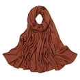 thumbnail image 2 of Hijab Musulman Tricoté Multicolore Simple Mode Décontractée pour Femmes, 2 of 3