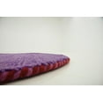 thumbnail image 3 of 2.25' Purple Solid Hand Knotted Round Wool Area Throw Rug, 3 of 4