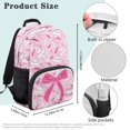 thumbnail image 7 of HUISEFOR Baseball Pink Bow School Backpack for Teen Girls 17 Inch Lightweight Bookbags with Adjustable Shoulder Strap Comfortable Travel Bags Breathable Daypack 10-12 Years, 7 of 7