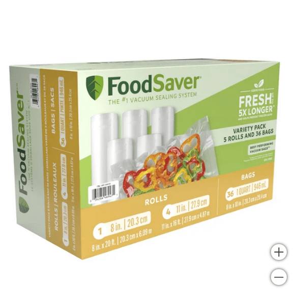 FoodSaver Vacuum Sealer Rolls and Bags Variety Pack