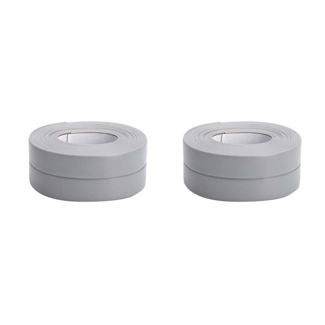 Inteprter Adhesivo de pared de PVC cinta adhesiva impermeable antihumedad baño cocina tira de sellado de cerámica anticorrosión decoración Type1 NO1