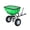 Green (Bucket) + Black Rod White Wheel Hub, variant on Heavy Duty 80/100/125LB Tow & Pull Behind Broadcast Spreader - Dual Auto-Stop Impeller, 30 Adjustable Settings, All-Terrain Wheels, UTV ATV Riding Mower & Tractor