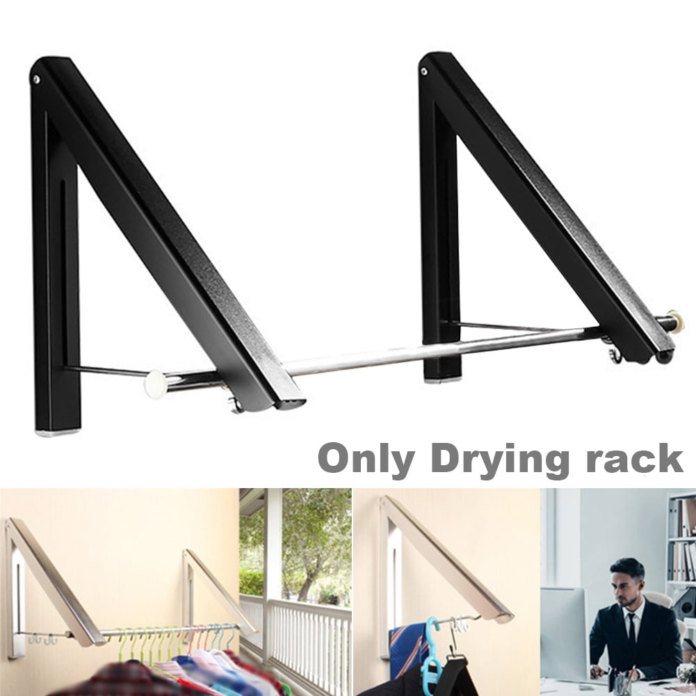 2Pcs Portable Balcony Retractable Folding Clothes Drying Rack with Clips 2Pcs Portable Balcony Retractable Folding Clothes Drying Rack with Clips
