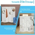 thumbnail image 6 of Bonnlo 4 Panel Pegboard Freestanding, 5 FT Portable Display for Craft Show Jewelry, Wooden Folding Room Divider, 6 of 7