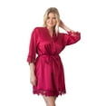 thumbnail image 2 of Satin Floral Lace Robe, 2 of 2