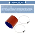 thumbnail image 4 of Unique Bargains 1 Set 48mm/1.89" ID 76mm/2.99" Length 0 Degree Red Blue Car Silicone Hose with Clamps Coolant Hose Universal, 4 of 7