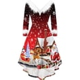 thumbnail image 1 of Vestido de Navidad elegante de mujer, vestido de noche vintage de manga larga, 1 of 4