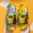 thumbnail image 2 of Zapatillas de Pokémon Pikachu para niños y niñas, zapatos de Cosplay de Anime, sandalias de playa suaves, chanclas planas, zapatos de figuras de dibujos animados, Verano qym unisex, 2 of 2