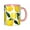Pink, variant on Lemons Pattern Coffee Mug Fun Custom Ceramic Mugs 11oz Black