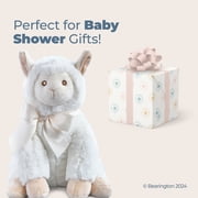 Bearington Baby Alma Plush Llama Creamy White Stuffed Animal, 12 Inches