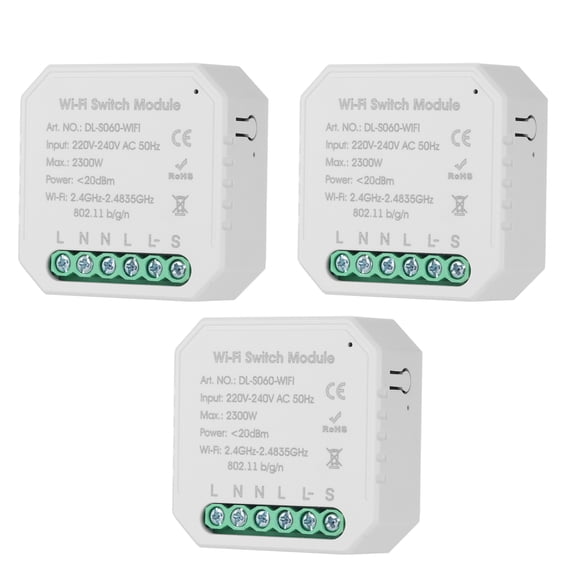 3PCS Tuya MINI DIY One Way Smart Switch Small Body