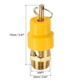 thumbnail image 2 of Uxcell 3/8PT Male Threaded 225 PSI Air Compressor Pressure Valve Yellow Hat, 2 of 5