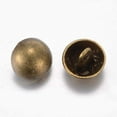 thumbnail image 2 of 20 pc Alloy Shank Buttons 1-Hole Dome/Half Round Tibetan Style Antique Bronze 11.5x10mm Hole: 1.5mm, 2 of 2