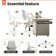 thumbnail image 5 of NEO CHAIR Office Chair, Flip-up Padded Armrests Desk Chair, Ergonomic Back Support, Beige, 5 of 8