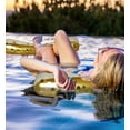 thumbnail image 7 of POZA Inflatable Gold Pool Floats Seating Bundle - Premium Luxurious Loungers Filled With Sparkle Gold Confetti, 36" Tube, 48" Pool Chair, and 56" Water Hammock Set - 3 Pieces Pack, 7 of 7