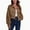 C-Brown245, variant on DHFJKG Jackets For Women Corduroy Crop Jacket Drop Shoulder Long Sleeve Collared Button Down Solid Color Shirt Autumn Winter Trendy Outerwear