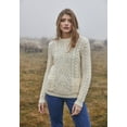 thumbnail image 2 of SAOL 100% Merino Wool Aran Women's Sweater Fisherman Cable Knit Irish Pullover with Pockets Made in Ireland, 2 of 8