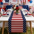 thumbnail image 2 of XGFHYJEH Independence Day Table Runner Fourth of July Table Runner Holiday Decor 13x72 Inch Memorial Day Patriotic Table Runners for Dinning, Party, Kitchen 4th of July Decoration, 2 of 5