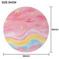 thumbnail image 6 of Colorful Cloud Star Pattern Round Tablecloth 60"x60",Wrinkle Wipeable Table Cloth for Kitchen Dining Room Picnic Patio Party, 6 of 6