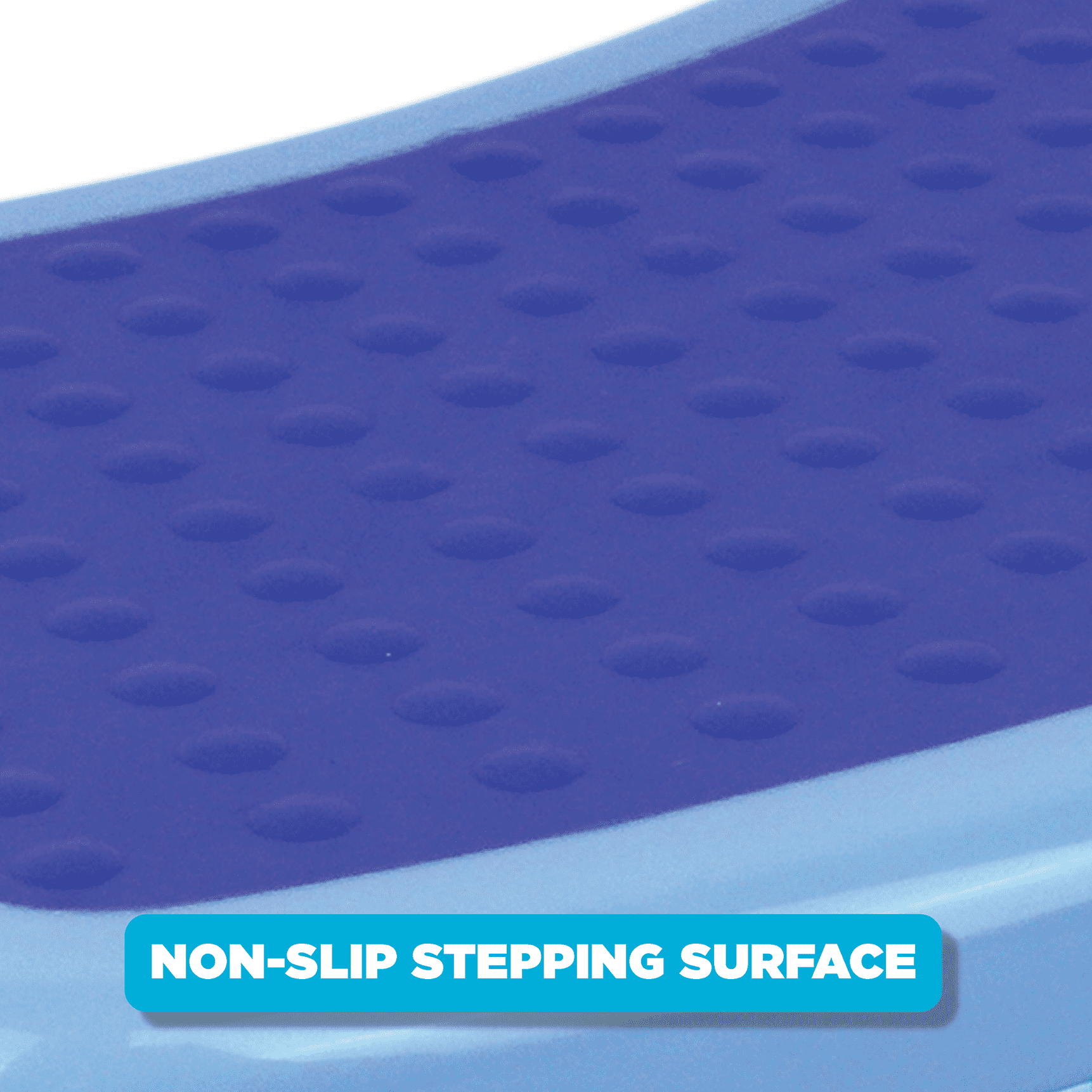 Bluey Durable Plastic Single Step Stool with Non-Slip Feet