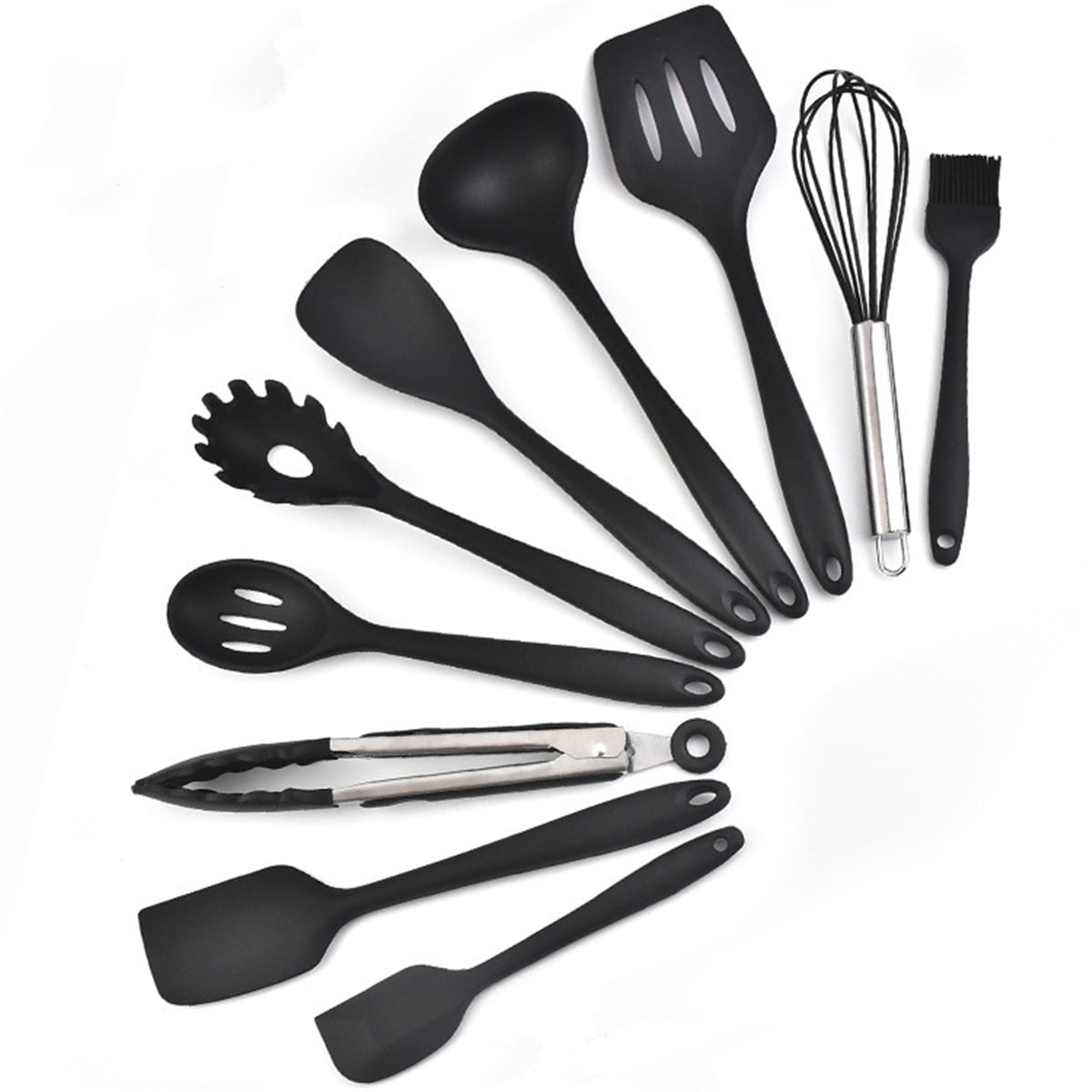 Kitchen Utensil Set - 10 in 1 Silicone Cooking Utensils. for Nonstick Cookware. Accessories