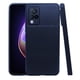 thumbnail image 1 of Funda de Silicon Uso Rudo Atti Rugged Carbon Vivo V21 Azul Marino 1pz Mas Mica 9D, 1 of 8