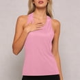 thumbnail image 2 of Gunia Women Tank Tops Yoga Top With Backless Design Breathable Ice Silk Workout Athletic Tank For Fitness And Sports T-Shirts For Women Pink M, 2 of 6