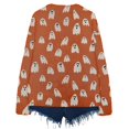 thumbnail image 5 of YVNAURA Knitted Halloween Pullover Sweater for Women Funny Pumpkin Graphic Crewneck Cozy Warm Fall Winter Spooky Season Top Casual Daily Outfit 1 Pack, Orange,XXL, 5 of 8