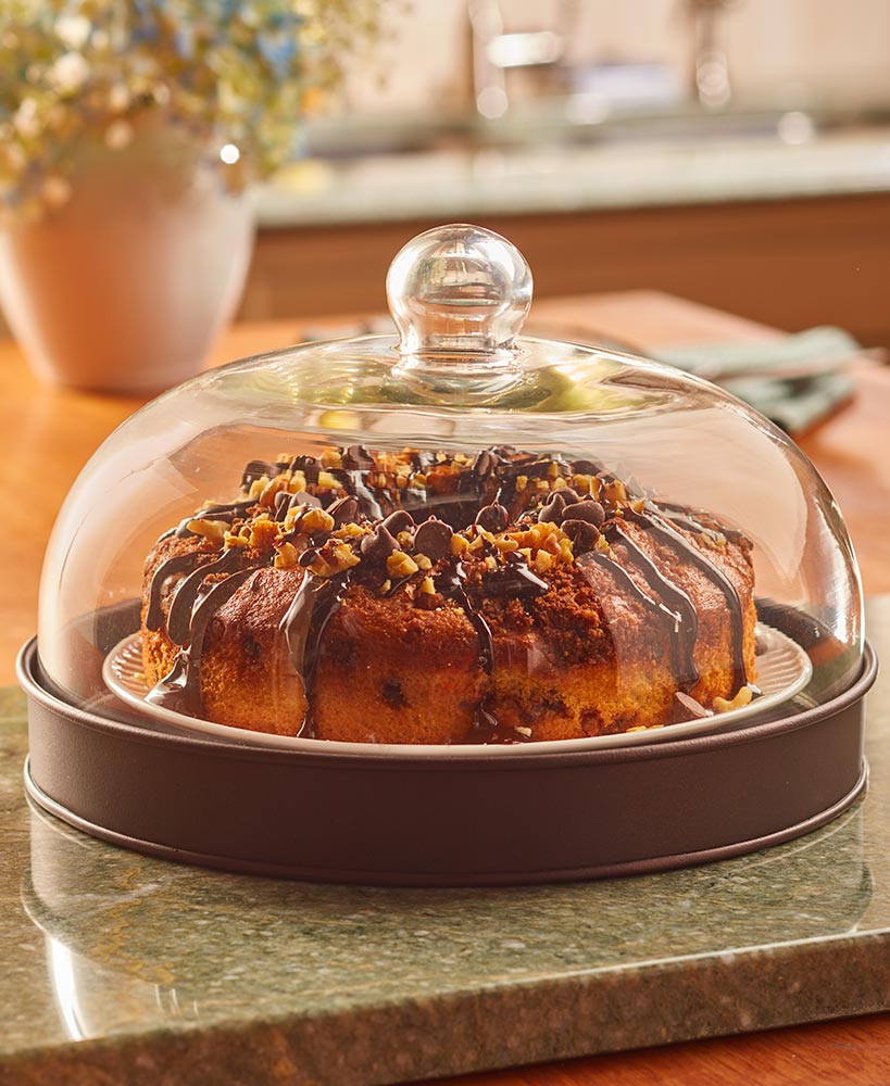 Glass Domed Serving Plates Choice of Galvanized or Bronze finish