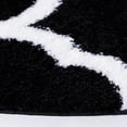thumbnail image 3 of SAFAVIEH Tahoe Gerald Quatrefoil Shag Area Rug, 6'7" x 6'7" Round, Black/White, 3 of 8