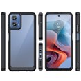 thumbnail image 2 of SOATUTO Clear Case for Moto G24 /G04Case, Motorola G24 G04 Case , Shockproof Clear Hard PC + TPU Bumper Protective Phone Cover for Motorola Moto G24/G04,Green, 2 of 6